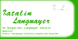 katalin langmayer business card